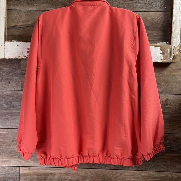 Kenneth Too Ladies Lightweight Zip Up Jacket, Size Medium, Coral - Picture 8 of 9